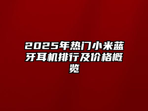 2025年熱門小米藍(lán)牙耳機(jī)排行及價格概覽