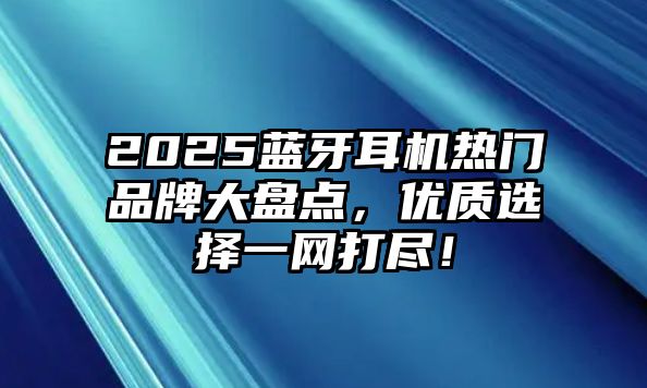 2025藍牙耳機熱門品牌大盤點，優質選擇一網打盡！