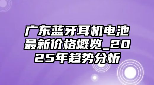 廣東藍(lán)牙耳機(jī)電池最新價(jià)格概覽_2025年趨勢(shì)分析