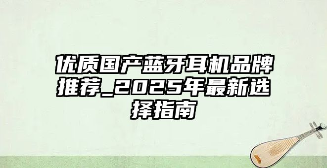優質國產藍牙耳機品牌推薦_2025年最新選擇指南