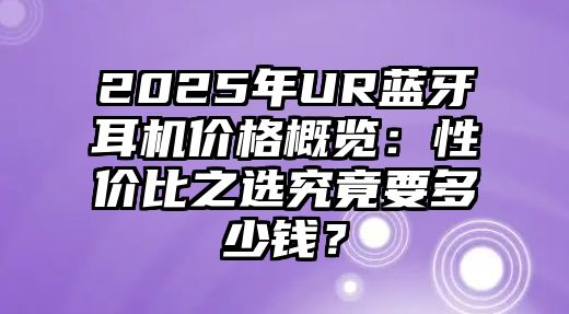 2025年UR藍牙耳機價格概覽：性價比之選究竟要多少錢？