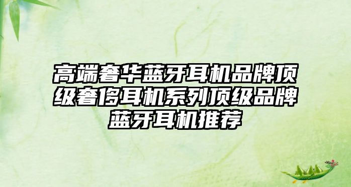 高端奢華藍(lán)牙耳機(jī)品牌頂級奢侈耳機(jī)系列頂級品牌藍(lán)牙耳機(jī)推薦