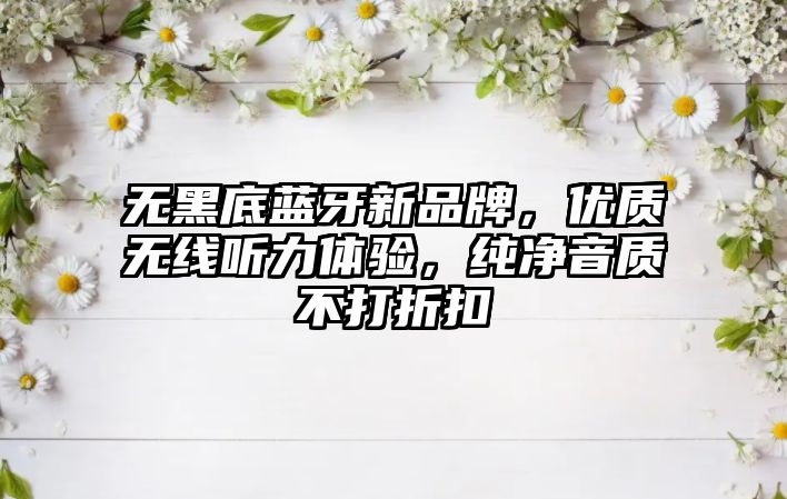 無黑底藍(lán)牙新品牌，優(yōu)質(zhì)無線聽力體驗(yàn)，純凈音質(zhì)不打折扣