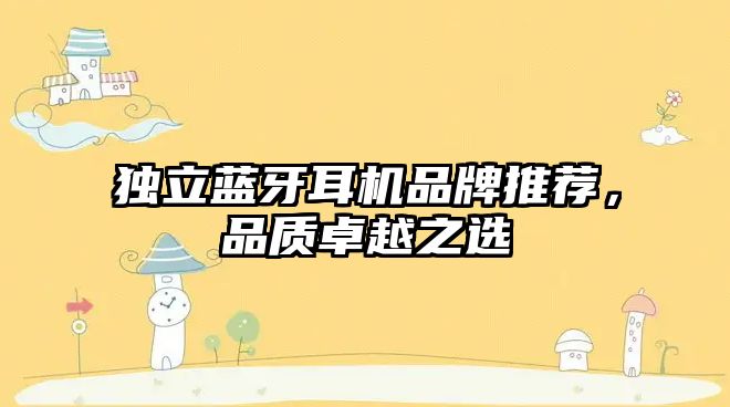獨立藍牙耳機品牌推薦，品質(zhì)卓越之選