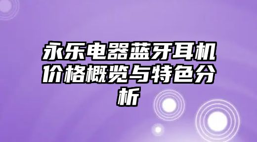 永樂電器藍(lán)牙耳機(jī)價格概覽與特色分析