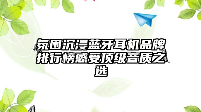 氛圍沉浸藍牙耳機品牌排行榜感受頂級音質之選