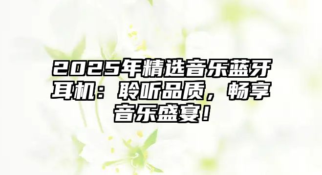 2025年精選音樂藍牙耳機：聆聽品質，暢享音樂盛宴！