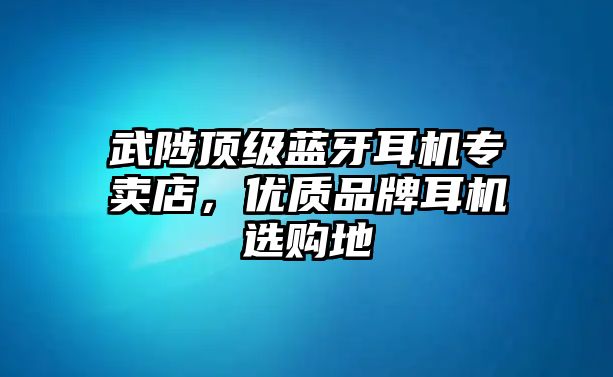 武陟頂級藍牙耳機專賣店，優質品牌耳機選購地